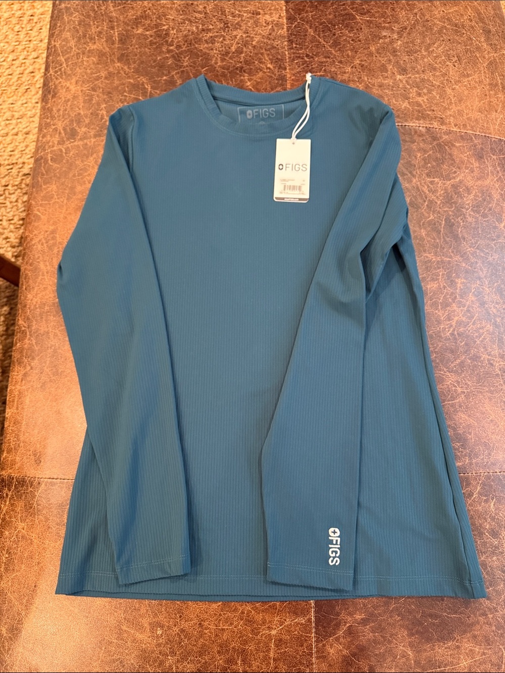 Figs Women’s Long Sleeve Shirt - Caribbean Blue